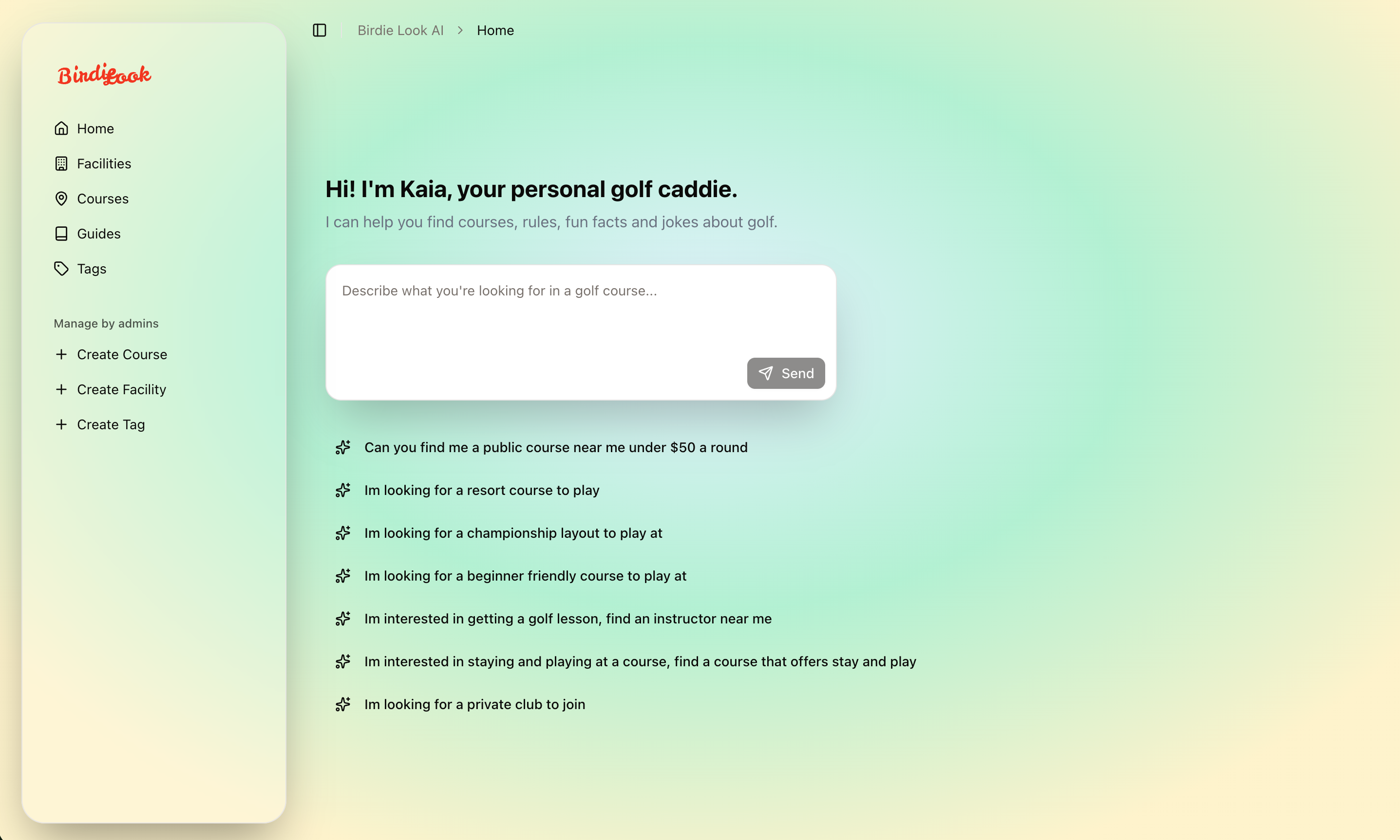 Golf Application Ecosystem
